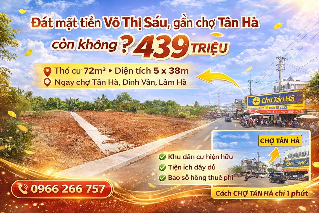 Đất nền Võ Thị Sáu Đà Lạt 72m² - Sổ đỏ chính chủ!