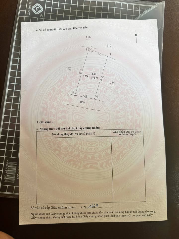 Đất nền 124m² Tân Lễ, Hưng Hà - Sổ đỏ sẵn, ô tô thông