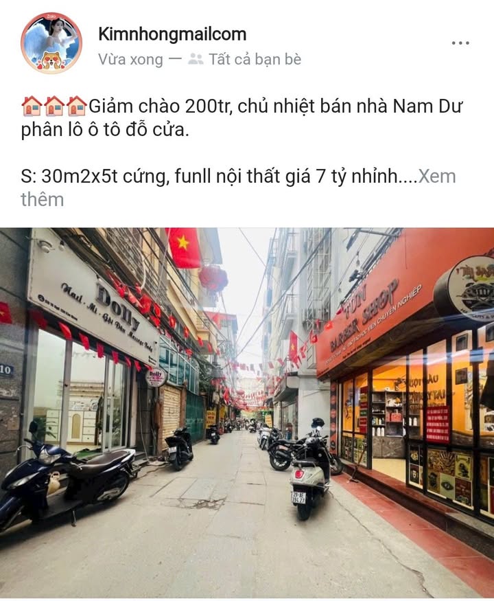 Nhà riêng Nam Dư, Hoàng Mai 30m² - Ô tô vào tận nhà!