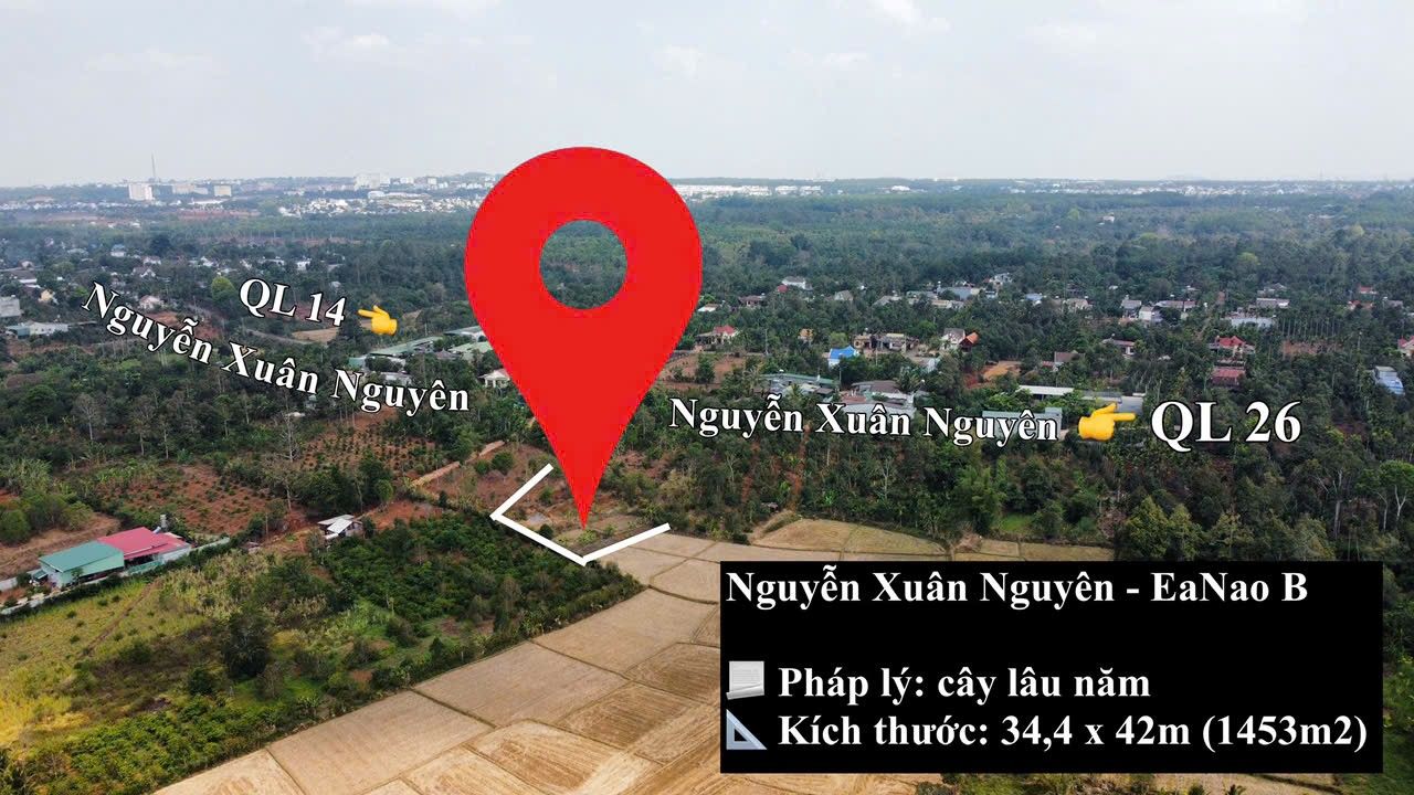 Đất Vườn Tân An, Buôn Ma Thuột 1453m² - Nghỉ dưỡng lý tưởng!
