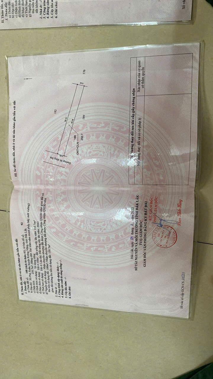 Bán Đất Nền 250m² Sổ Hồng Riêng Xã Phú Xuân, Krông Năng - Giá Tốt Đầu Tư