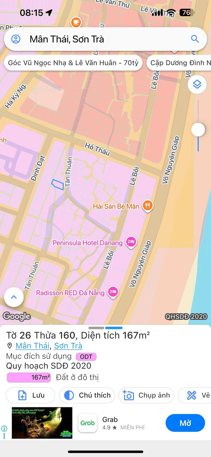 Bán Đất Hẻm 6m Hồ Thấu Sơn Trà 167m² - Cách Biển 200m