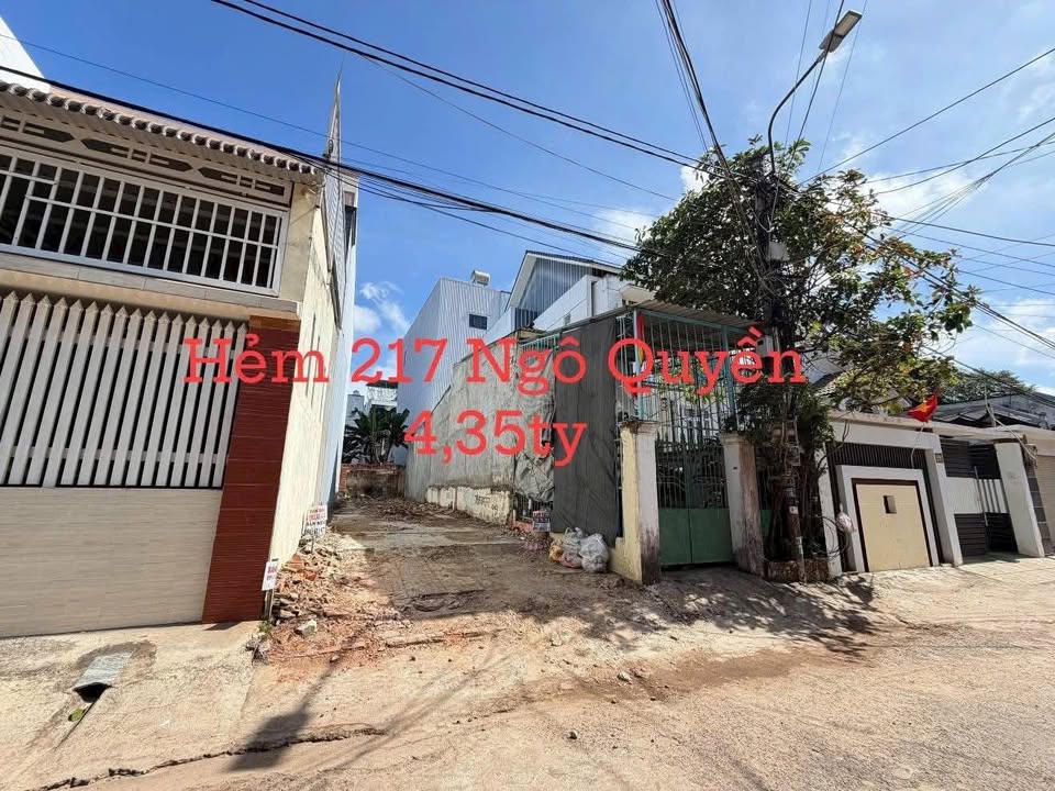 Đất Hẻm 217 Ngô Quyền BMT - 88m² Full Thổ Cư, Sổ Đỏ, Giá 4.35 Tỷ