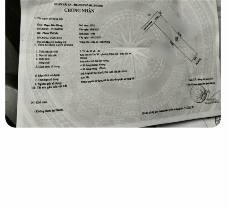 Đất nền Ngõ Tân Vũ, Tràng Cát 60m² (tặng 40m²) - Tiềm năng tăng giá vượt trội!