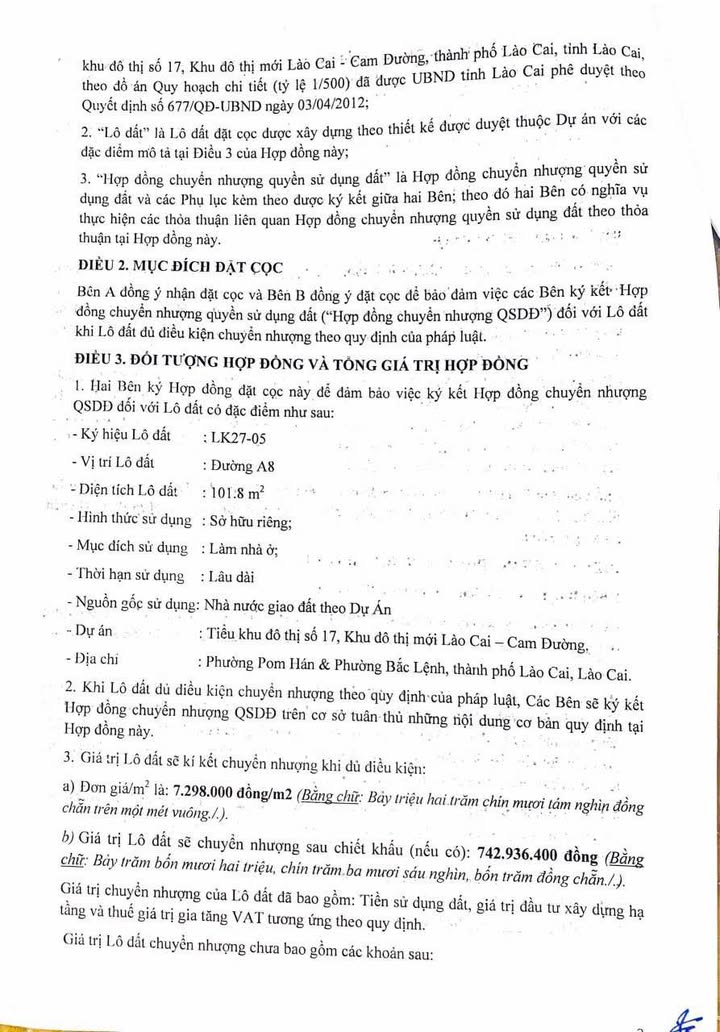 Đất nền Mặt tiền Đường A8 - Liền kề Văn phòng Kosy, Lào Cai - 102m² - Sẵn Sổ