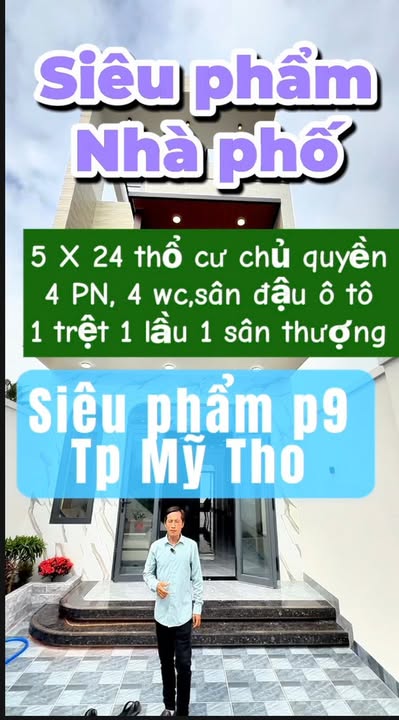 Nhà Phố Mỹ Tho 120m² - 3.98 Tỷ - Hướng Đông, Full Nội Thất Sẵn Ở
