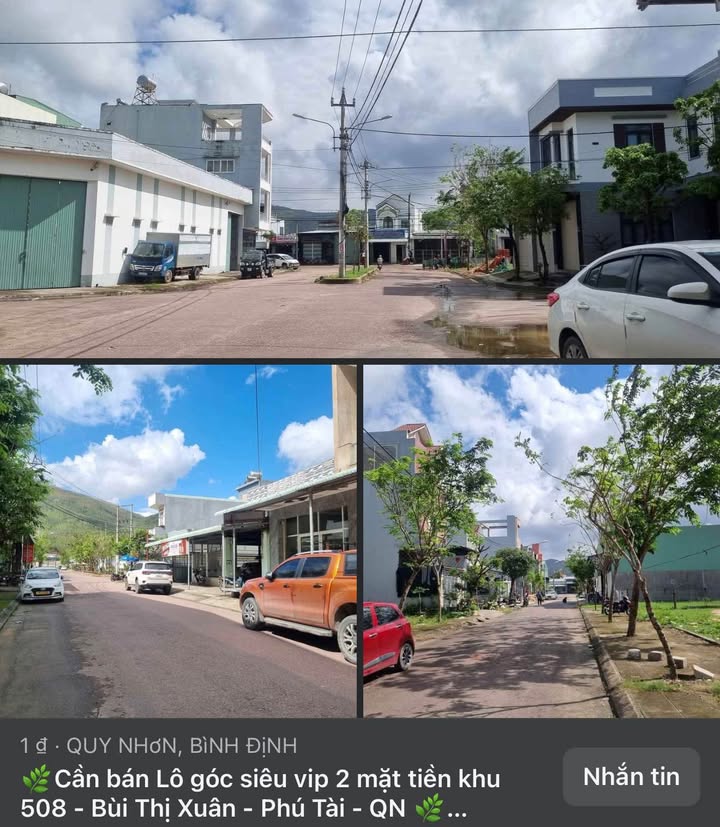 Bán Đất Lô Góc 92m² Mặt Tiền Bùi Thị Xuân, Quy Nhơn - Giá 1.7 Tỷ