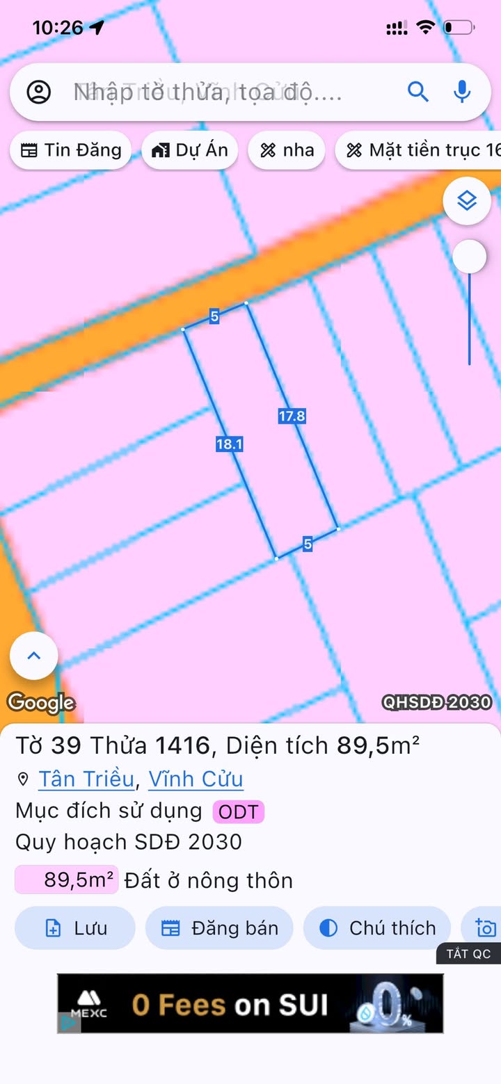 Đất nền Tân Phong, Biên Hòa 90m² - Sổ đỏ chính chủ, ô tô vào tận đất!