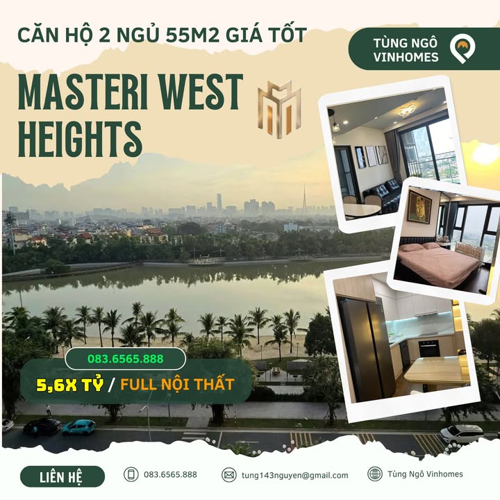 Căn hộ Masteri Waterfront Gia Lâm 55m² - Chính chủ bán, giá tốt!