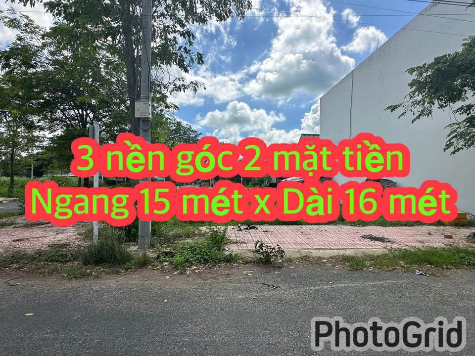 Bán Gấp 3 Nền Góc 2 Mặt Tiền KDC Vịnh Tre, An Giang - 240m² Sổ Đỏ