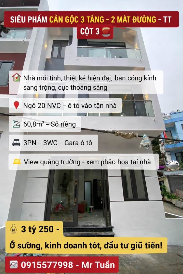 Nhà Phố Ngõ 20 NVC Hạ Long 60.8m² - Mặt tiền kinh doanh đắc địa!