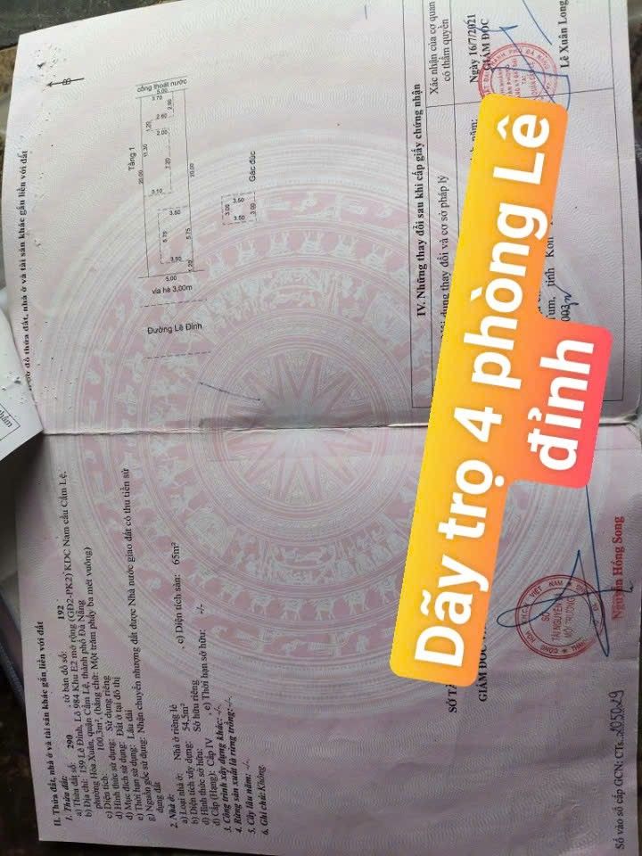 Nhà trọ 4 phòng cho thuê đường Lê Đỉnh, Quảng Nam - Thu nhập 6 triệu/tháng