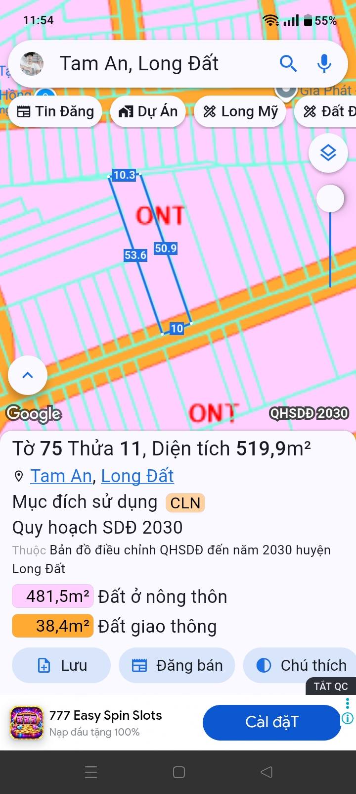 Đất nền Long Điền 500m² giá 2.35 tỷ - Sổ hồng sẵn, xây dựng tự do!