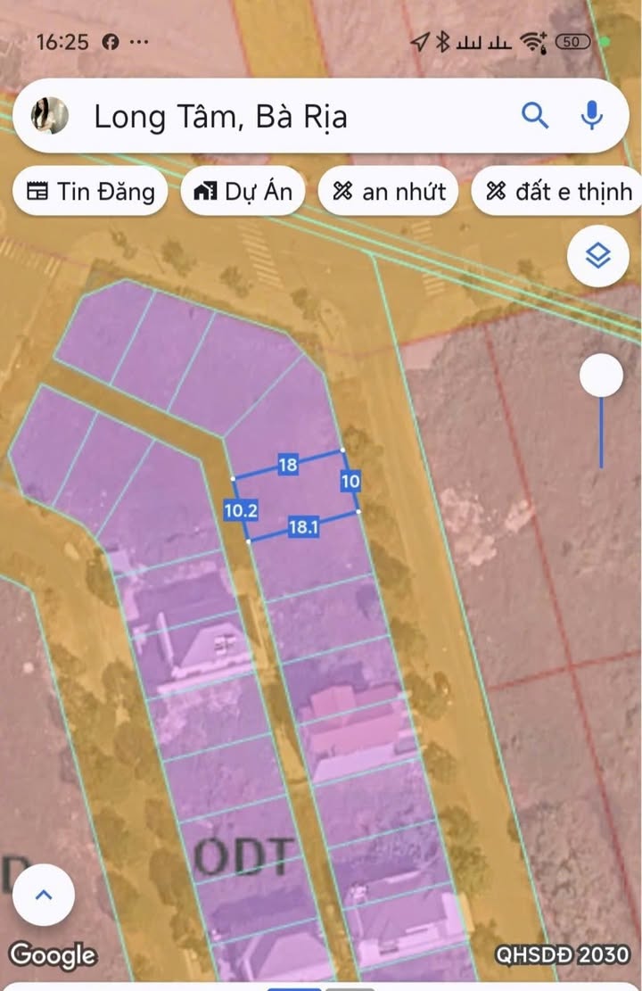 Đất nền Phường Long Tâm Bà Rịa 360m² giá 3 tỷ - Sổ đỏ chính chủ