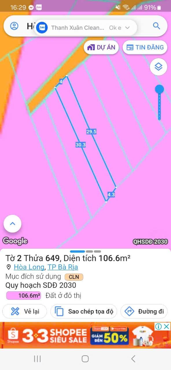 Bán Gấp Đất Nền Hoà Long Bà Rịa 106m² Sổ Hồng Giá 680 Triệu