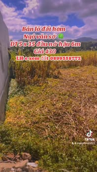 Đất nền Hẻm Ngô Văn Sở, An Khê 125m² giá 430 triệu - Sổ đỏ chính chủ