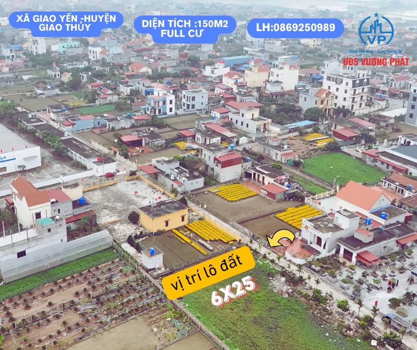 Đất nền Giao Thủy Nam Định 150m² - Gần KCN VSIP, Sổ đỏ sẵn sàng