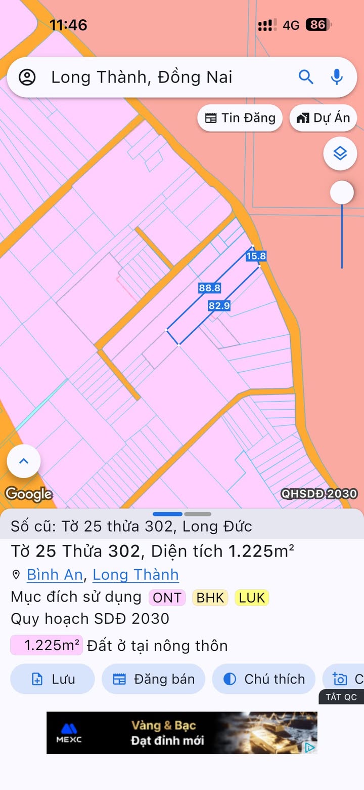 Đất Mặt Tiền Long Đức, Long Thành 1200m² - Cơ Hội Đầu Tư Vàng