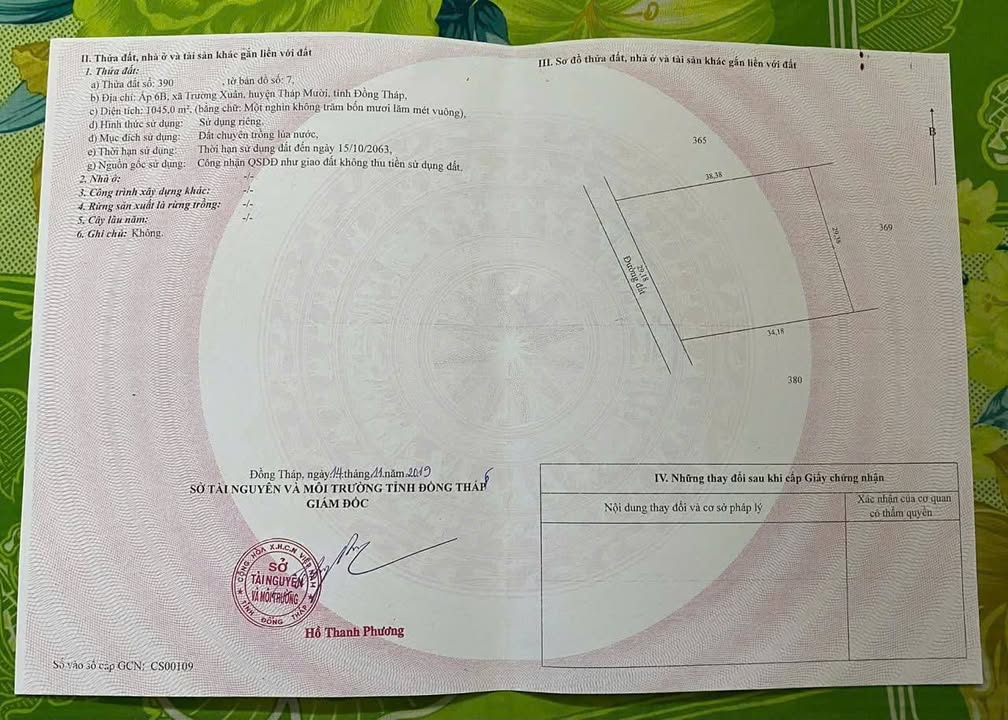 Bán 32.000m² đất ruộng Trường Xuân, Tháp Mười - Giá đầu tư tốt!