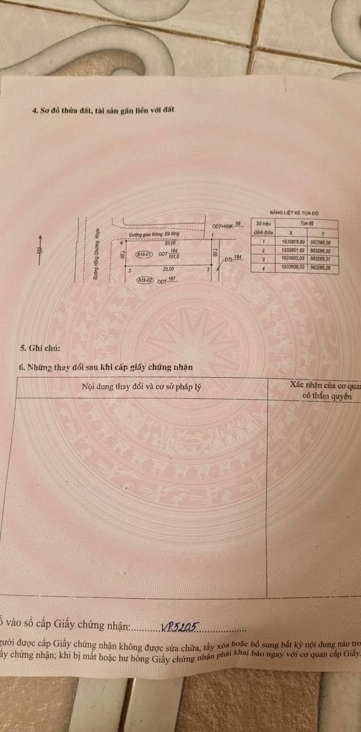 Đất nền 2 mặt tiền 161m² đường Hồng Chương, Hòa Bình - Giá 2 tỷ