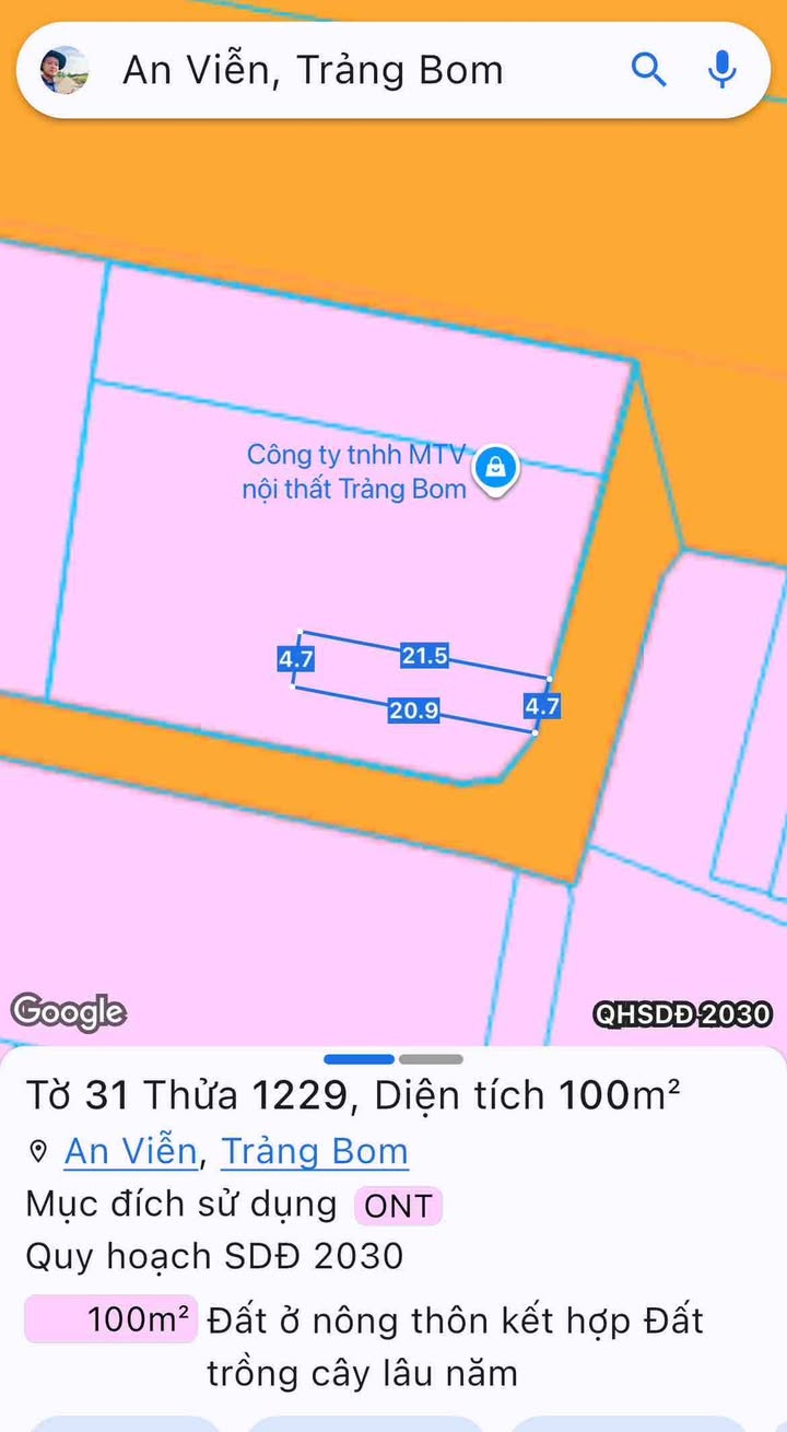 Bán Đất Trảng Bom 101m² - Mặt Tiền Kinh Doanh Sầm Uất Xã Đồi 61