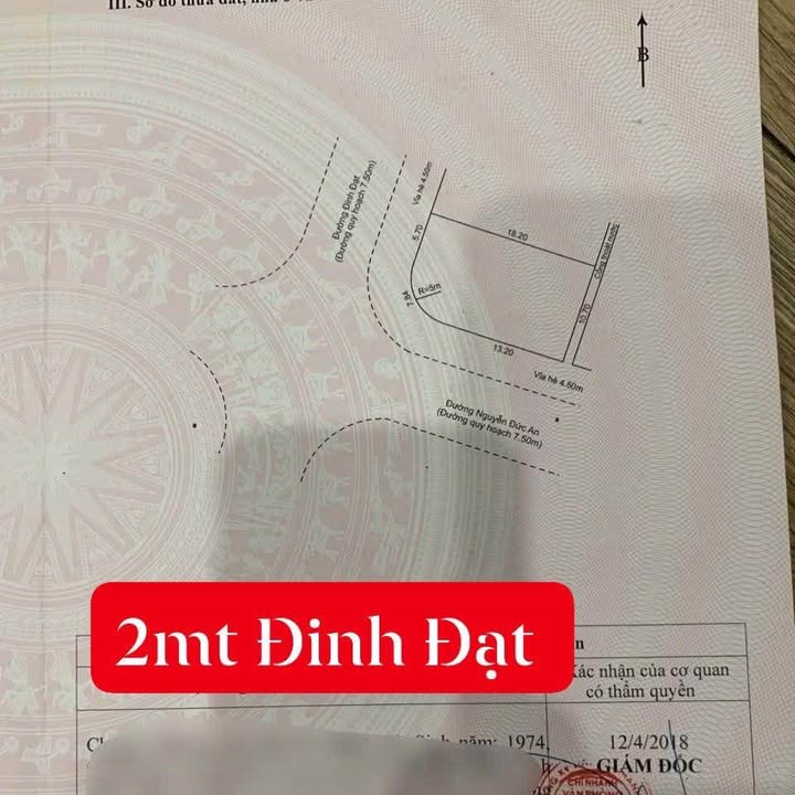 Đất góc 2 mặt tiền Đinh Đạt & Nguyễn Đức An, Sơn Trà - 190m² giá 37 tỷ