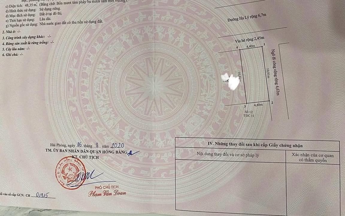 Nhà Góc Mặt Tiền Hạ Lý - Hồng Bàng, HP (48.35m²) - Kinh Doanh Đỉnh Cao