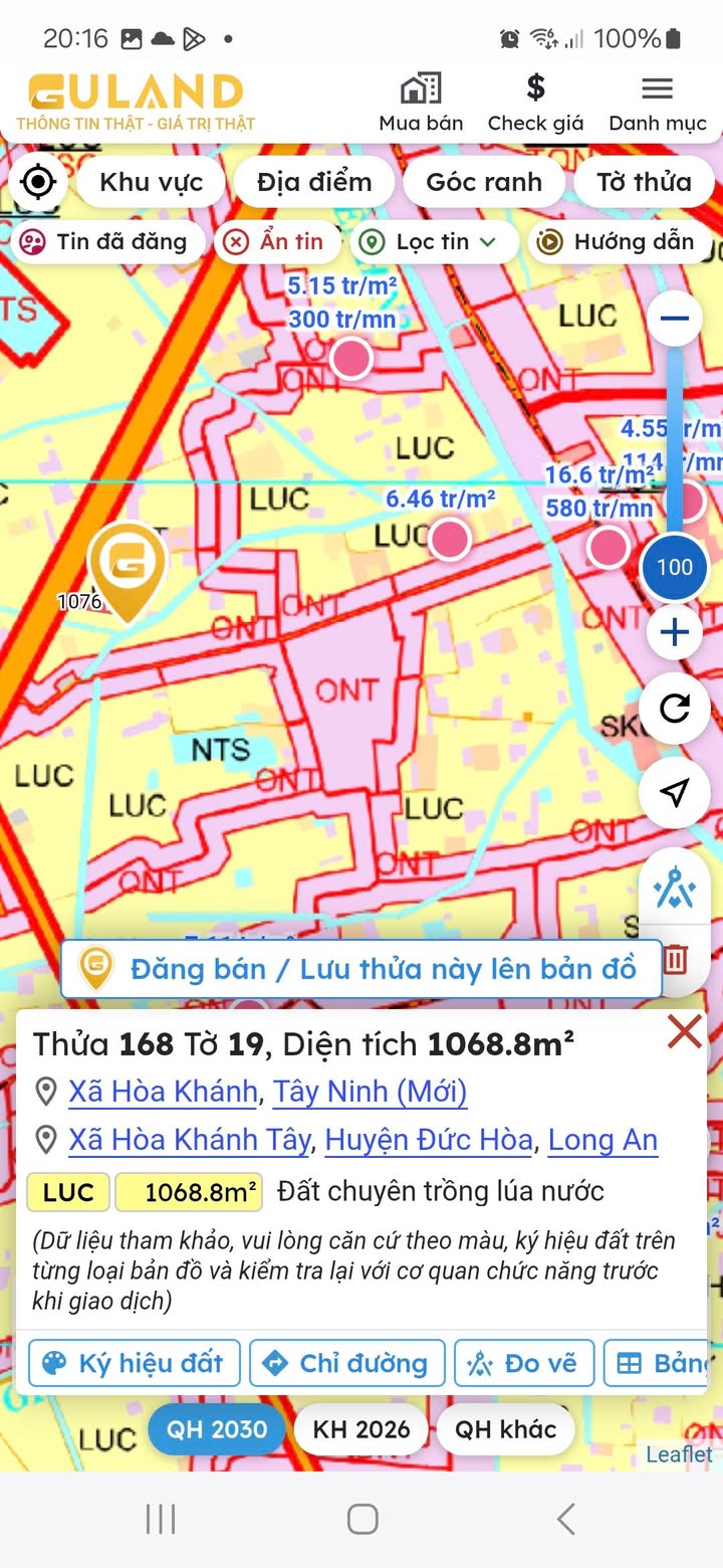 Bán đất Đức Hòa Long An 1000m² giá 1 tỷ - Tiềm năng tăng giá