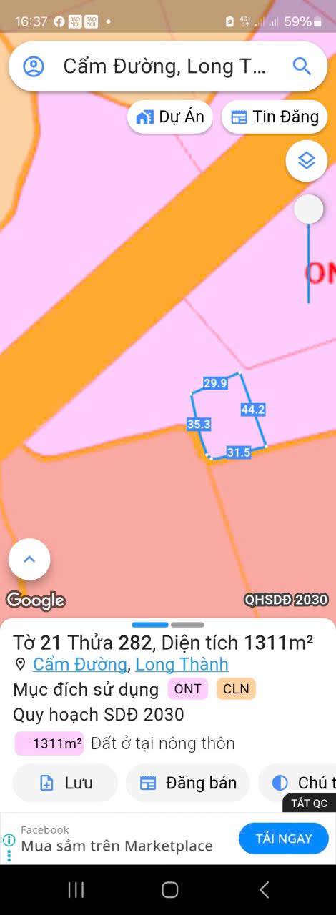 Đất Vàng Sát Sân Bay Long Thành 1311m² - 2 Mặt Tiền Nguyễn Văn Nghi