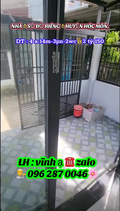 Nhà Hóc Môn 56m² giá 2.15 tỷ - Sổ đỏ riêng, ô tô vào tận nhà!