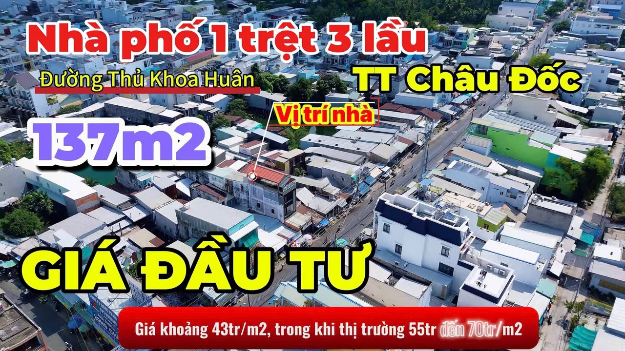 Nhà phố Châu Đốc 137m² - Mặt tiền kinh doanh đắc địa!