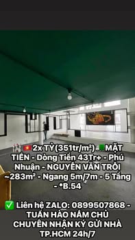 Nhà Mặt Tiền Nguyễn Văn Trỗi, Phú Nhuận - 283m² - Dòng Tiền 43 Triệu/Tháng