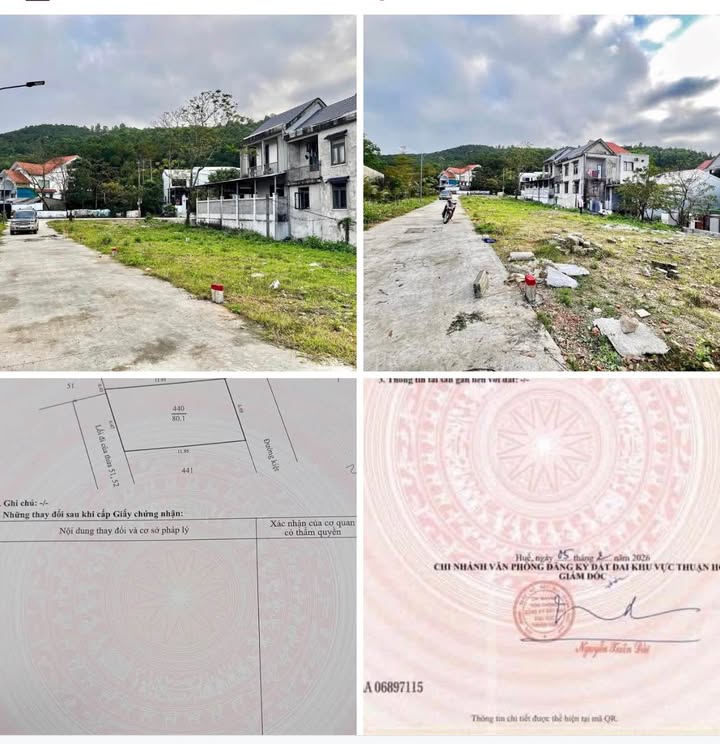 Đất nền An Cựu, Huế 80.1m² - Sổ đỏ chính chủ, ô tô vào tận nơi!