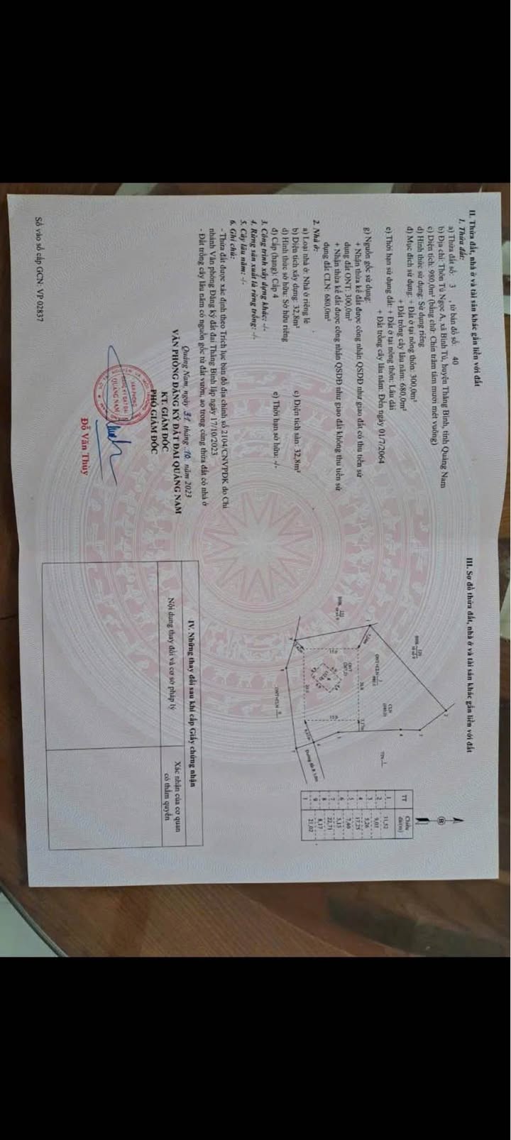 Đất Vườn 980m² Sổ Đỏ Bình Tú (Quảng Nam) - Giá Tốt Đầu Tư Tết