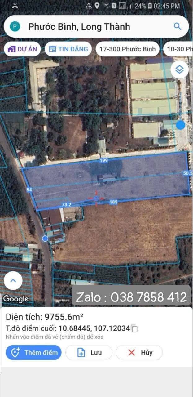 Đất nền Phước Thái Long Thành 9756m² 35 tỷ - Pháp lý rõ ràng