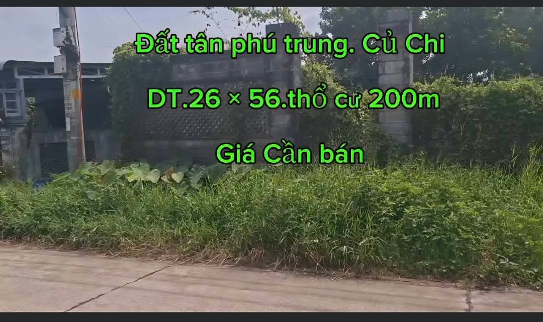 Đất Vườn 1456m² Tân Phú Trung Củ Chi - Sẵn Sàng Xây Nhà Vườn/Xưởng