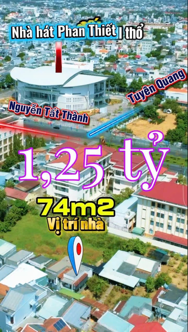 Đất Thổ Cư Phan Thiết 74m² - 1.25 Tỷ, Gần Biển Đồi Dương