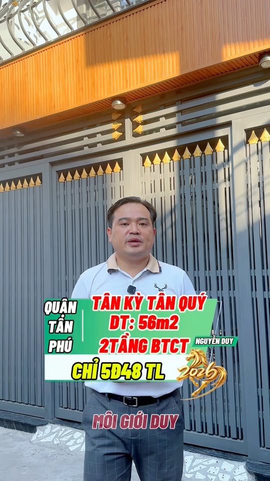 Nhà mới full nội thất, nở hậu, 3PN, 56m² tại Tân Phú - Giá 9.85 tỷ