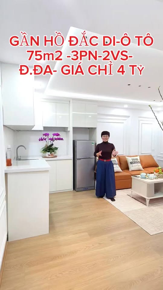 Chung cư Nam Đồng 75m² 3PN - Gần Hồ, Ô tô đỗ cửa - Sổ đỏ chính chủ