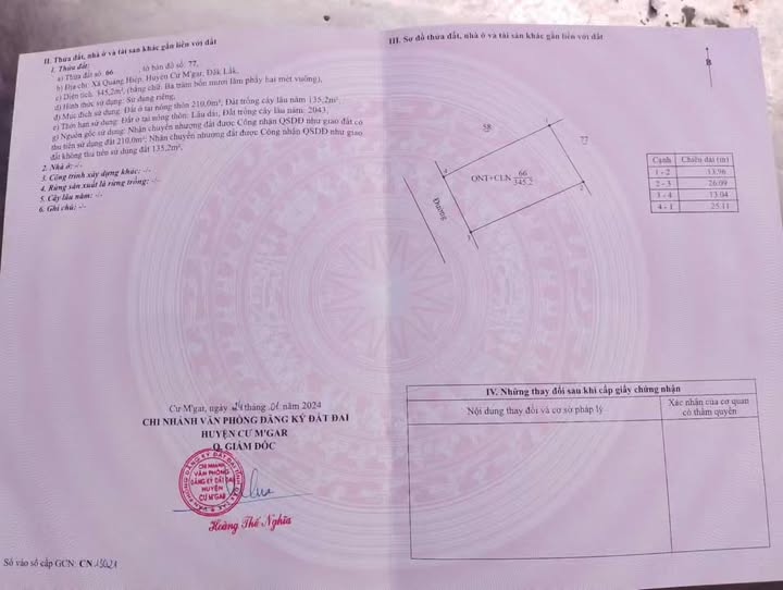 Đất Thổ Cư 210m² Cư M'gar - Gần Trường Ngô Gia Tự - Giá Tốt