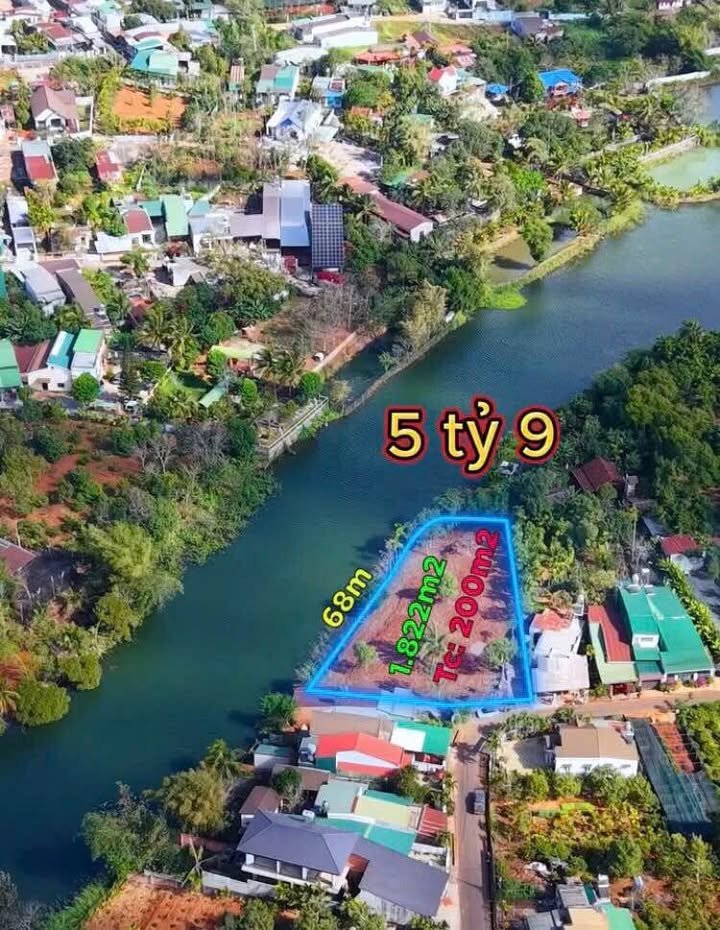 Đất nền Hòa Thắng, BMT 1822m² - Sổ đỏ chính chủ, view hồ cực hiếm!