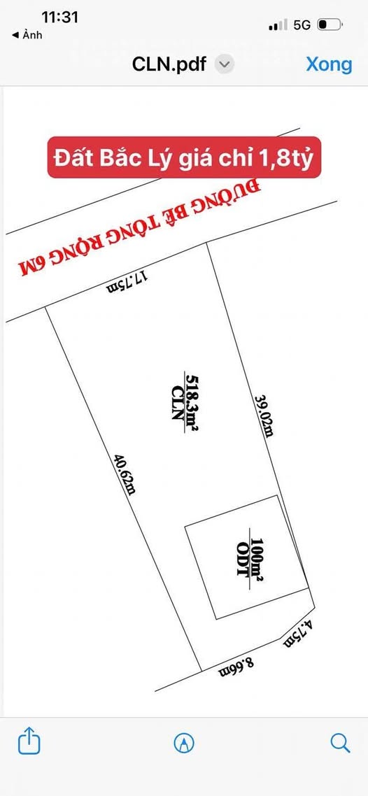 Đất nền Bắc Lý Đồng Hới 618m² - Sổ đỏ chính chủ, xây dựng tự do!