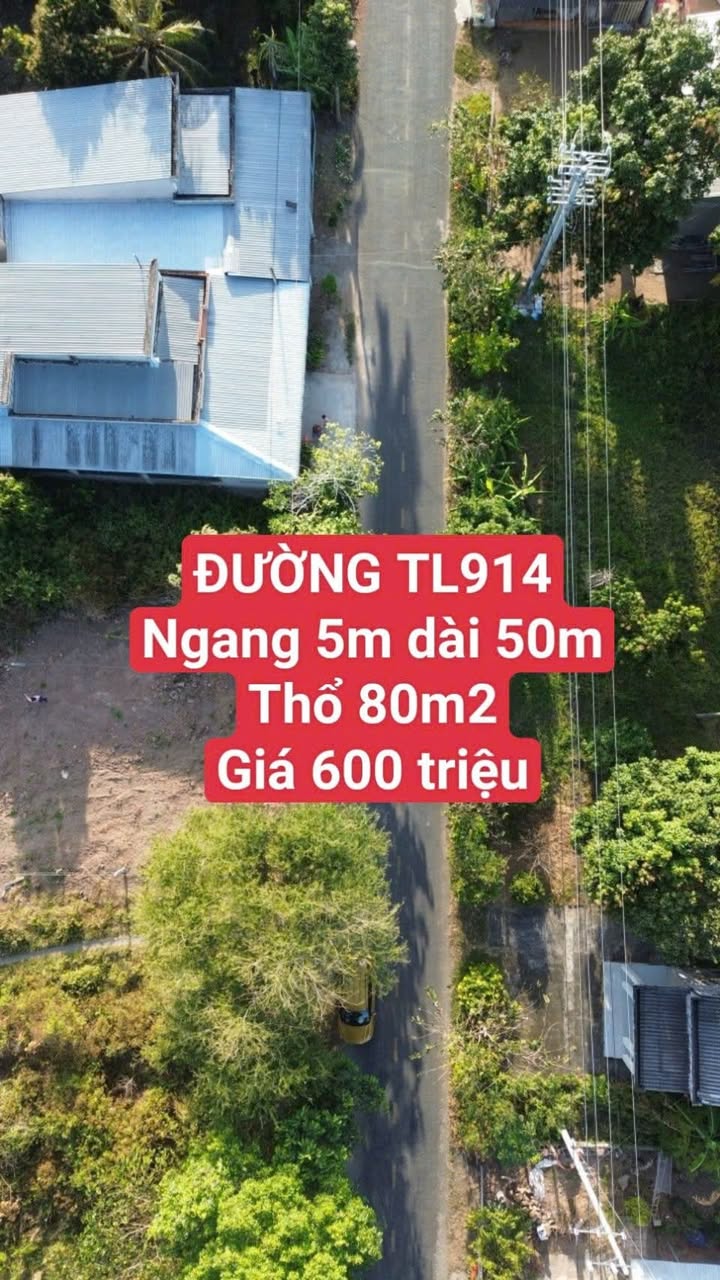 Đất nền 250m² Ấp 15 Long Hữu, Trà Vinh - Giá 600 triệu, Sổ đỏ sẵn