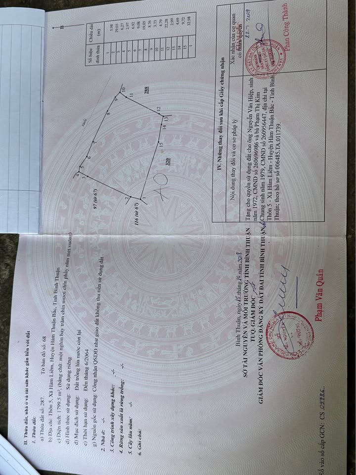 Bán đất vườn Hàm Liêm 10.800m² - Tiềm năng đầu tư dài hạn!