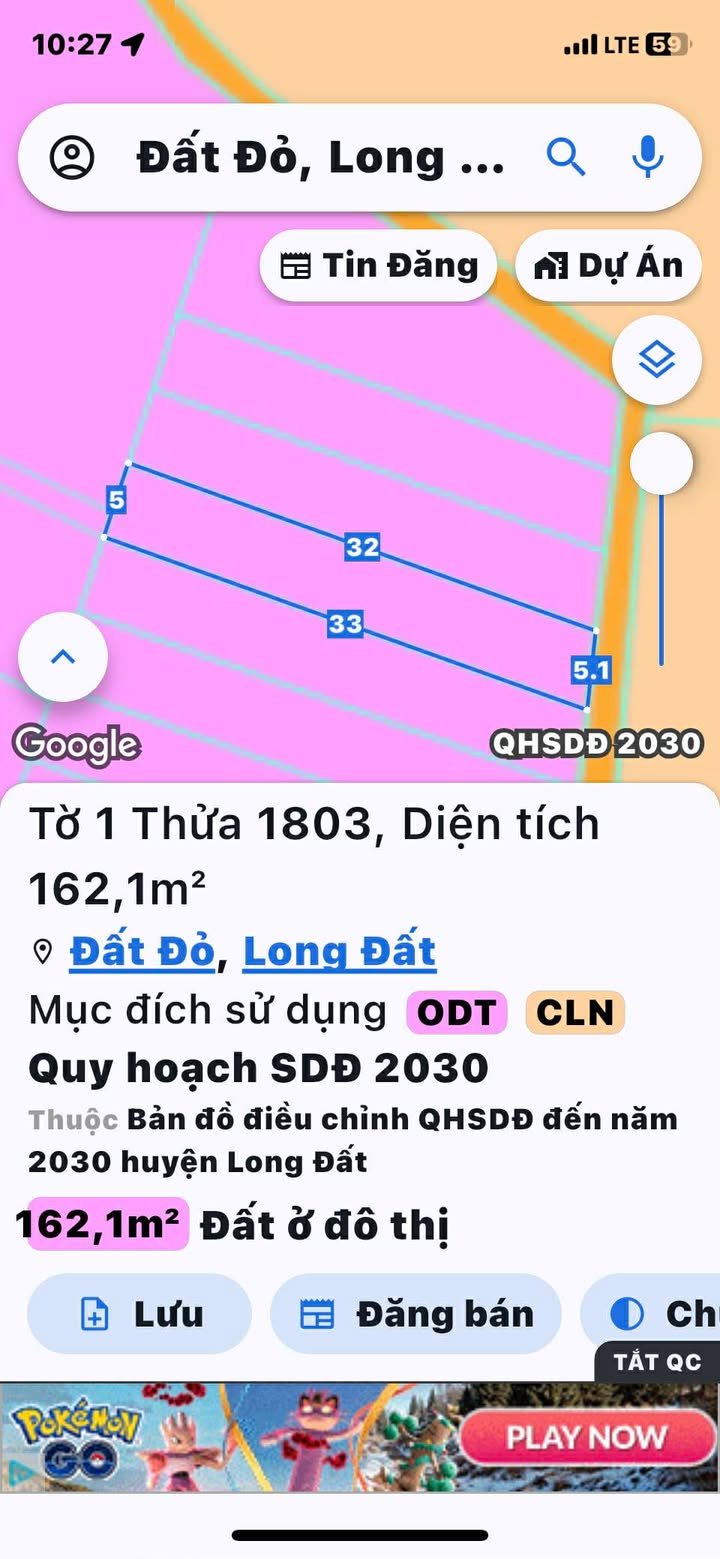 Đất Mặt Tiền 160m² Thị Trấn Đất Đỏ, BRVT - Giá 680 Triệu