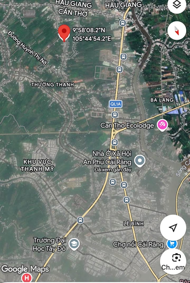 Đất nền Cái Răng, Cần Thơ 1999m² - Sổ đỏ chính chủ, nghỉ dưỡng lý tưởng!