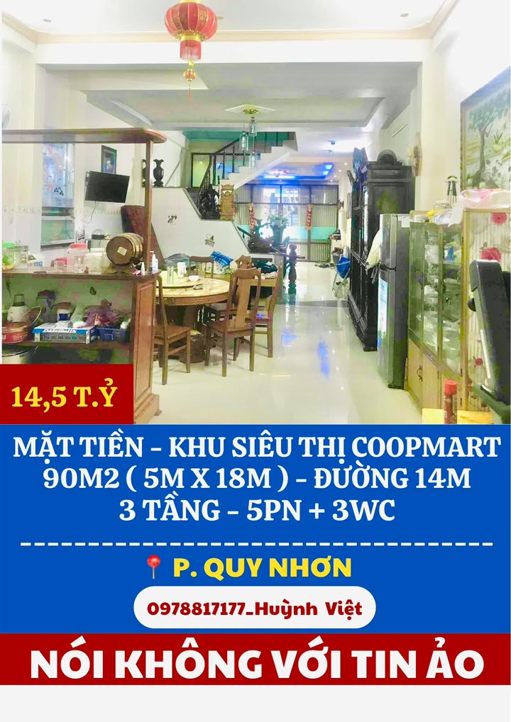 Nhà Mặt Tiền Kinh Doanh Coopmart Quy Nhơn 90m² - 14.5 Tỷ