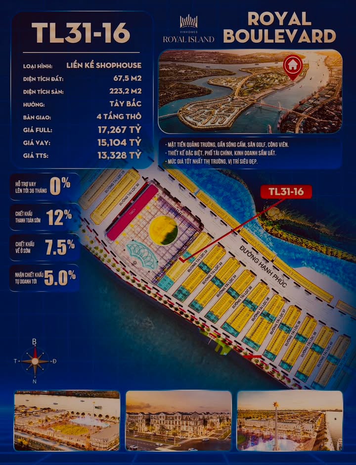 Shophouse Tài Lộc Thủy Nguyên 67.5m² - Mặt tiền kinh doanh đắc địa