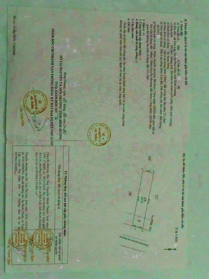 Mặt Tiền DH 502, Phú Giáo: Đất 336m² Sổ Đỏ, Giá 1 Tỷ – Cơ Hội Đầu Tư