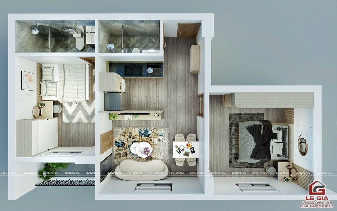 Cho thuê căn hộ Cao Nguyên Từ Sơn 2PN giá 4.5 triệu/tháng